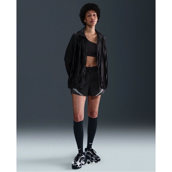 NIKE Sportswear Collection Pleated Track Jacket Small Black NEW Active Sporty - Picture 15 of 15